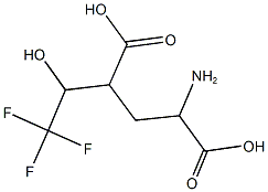 2-AMINO-4-(2,2,2-TRIFLUORO-1-HYDROXYETHYL)PENTANEDIOIC ACID Struktur