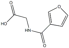 (3-furoylamino)acetic acid Struktur