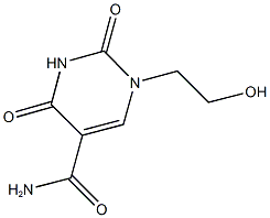 1-(2-hydroxyethyl)-2,4-dioxo-1,2,3,4-tetrahydropyrimidine-5-carboxamide Struktur