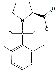 (2S)-1-(mesitylsulfonyl)pyrrolidine-2-carboxylic acid Struktur