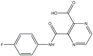 3-{[(4-fluorophenyl)amino]carbonyl}pyrazine-2-carboxylic acid Struktur