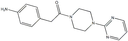 4-[2-oxo-2-(4-pyrimidin-2-ylpiperazin-1-yl)ethyl]aniline Struktur