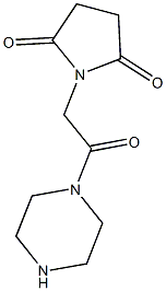 1-(2-oxo-2-piperazin-1-ylethyl)pyrrolidine-2,5-dione Struktur