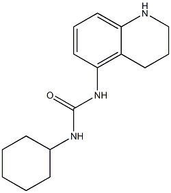 1-cyclohexyl-3-1,2,3,4-tetrahydroquinolin-5-ylurea Struktur