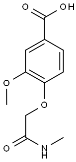 3-methoxy-4-[(methylcarbamoyl)methoxy]benzoic acid Struktur