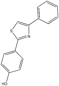 4-(4-phenyl-1,3-thiazol-2-yl)phenol Struktur