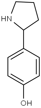 4-(pyrrolidin-2-yl)phenol Struktur