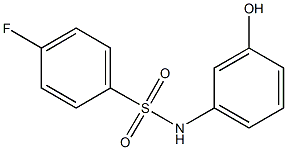 4-fluoro-N-(3-hydroxyphenyl)benzene-1-sulfonamide Struktur