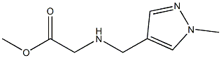 methyl 2-{[(1-methyl-1H-pyrazol-4-yl)methyl]amino}acetate Struktur