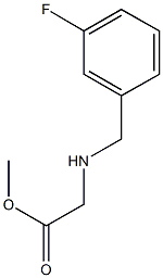 methyl 2-{[(3-fluorophenyl)methyl]amino}acetate Struktur