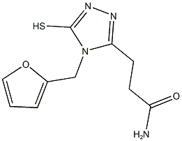 3-[4-(2-FURYLMETHYL)-5-MERCAPTO-4H-1,2,4-TRIAZOL-3-YL]PROPANAMIDE Struktur