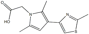 2,5-DIMETHYL-3-(2-METHYL-1,3-THIAZOL-4-YL)-1H-PYRROL-1-YL]ACETIC ACID Struktur