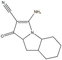 3-AMINO-1-OXO-4A,5,6,7,8,8A,9,9A-OCTAHYDRO-1H-PYRROLO[1,2-A]INDOLE-2-CARBONITRILE Struktur