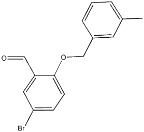 5-BROMO-2-[(3-METHYLBENZYL)OXY]BENZALDEHYDE Struktur