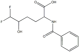 2-(BENZOYLAMINO)-6,6-DIFLUORO-5-HYDROXYHEXANOIC ACID Struktur