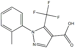 1-(2-methylphenyl)-5-(trifluoromethyl)-1H-pyrazole-4-carboxylic acid Struktur