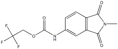 2,2,2-trifluoroethyl 2-methyl-1,3-dioxo-2,3-dihydro-1H-isoindol-5-ylcarbamate Struktur