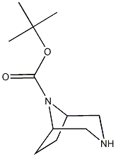 tert-butyl 3,8-diazabicyclo[3.2.1]octane-8-carboxylate Struktur