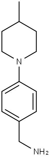 [4-(4-methylpiperidin-1-yl)phenyl]methanamine Struktur