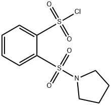 2-(pyrrolidine-1-sulfonyl)benzene-1-sulfonyl chloride Struktur