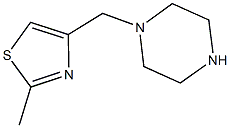 2-methyl-4-(piperazin-1-ylmethyl)-1,3-thiazole Struktur