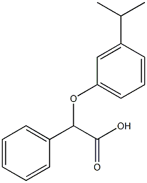 2-phenyl-2-[3-(propan-2-yl)phenoxy]acetic acid Struktur