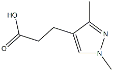 3-(1,3-dimethyl-1H-pyrazol-4-yl)propanoic acid Struktur