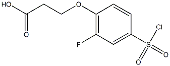 3-[4-(chlorosulfonyl)-2-fluorophenoxy]propanoic acid Struktur