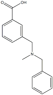 3-{[benzyl(methyl)amino]methyl}benzoic acid Struktur