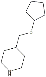 4-[(cyclopentyloxy)methyl]piperidine Struktur