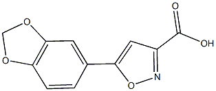 5-(1,3-benzodioxol-5-yl)isoxazole-3-carboxylic acid Struktur