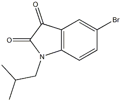 5-bromo-1-(2-methylpropyl)-2,3-dihydro-1H-indole-2,3-dione Struktur