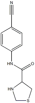 N-(4-cyanophenyl)-1,3-thiazolidine-4-carboxamide Struktur