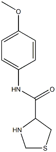 N-(4-methoxyphenyl)-1,3-thiazolidine-4-carboxamide Struktur