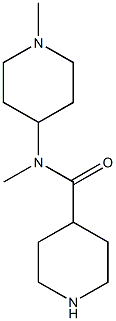 N-methyl-N-(1-methylpiperidin-4-yl)piperidine-4-carboxamide Struktur