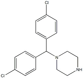 1-[Bis(4-chlorophenyl)methyl]piperazine Struktur