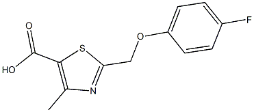 2-[(4-FLUOROPHENOXY)METHYL]-4-METHYL-1,3-THIAZOLE-5-CARBOXYLIC ACID Struktur