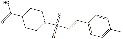 1-{[2-(4-METHYLPHENYL)VINYL]SULFONYL}PIPERIDINE-4-CARBOXYLIC ACID Struktur