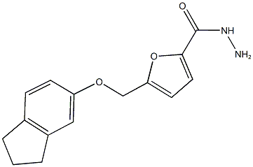 5-[(2,3-DIHYDRO-1H-INDEN-5-YLOXY)METHYL]-2-FUROHYDRAZIDE Struktur