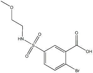 2-bromo-5-{[(2-methoxyethyl)amino]sulfonyl}benzoic acid Struktur