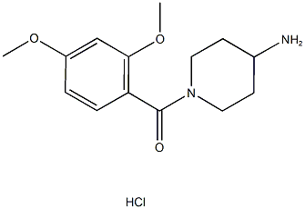 1-(2,4-dimethoxybenzoyl)piperidin-4-amine hydrochloride Struktur