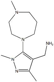 [1,3-dimethyl-5-(4-methyl-1,4-diazepan-1-yl)-1H-pyrazol-4-yl]methanamine Struktur