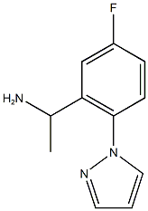 1-[5-fluoro-2-(1H-pyrazol-1-yl)phenyl]ethan-1-amine Struktur