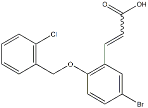 3-{5-bromo-2-[(2-chlorophenyl)methoxy]phenyl}prop-2-enoic acid Struktur