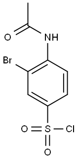 3-bromo-4-acetamidobenzene-1-sulfonyl chloride Struktur