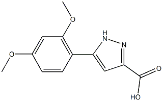 5-(2,4-dimethoxyphenyl)-1H-pyrazole-3-carboxylic acid Struktur