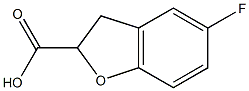 5-fluoro-2,3-dihydro-1-benzofuran-2-carboxylic acid Struktur