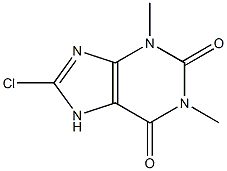 8-chloro-1,3-dimethyl-2,3,6,7-tetrahydro-1H-purine-2,6-dione Struktur