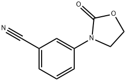 3-(2-oxo-1,3-oxazolidin-3-yl)benzonitrile Struktur