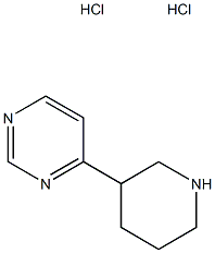 4-Piperidin-3-yl-pyrimidine dihydrochloride Struktur